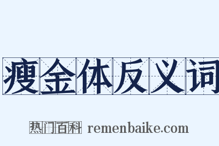 瘦金体反义词是什么意思的图片